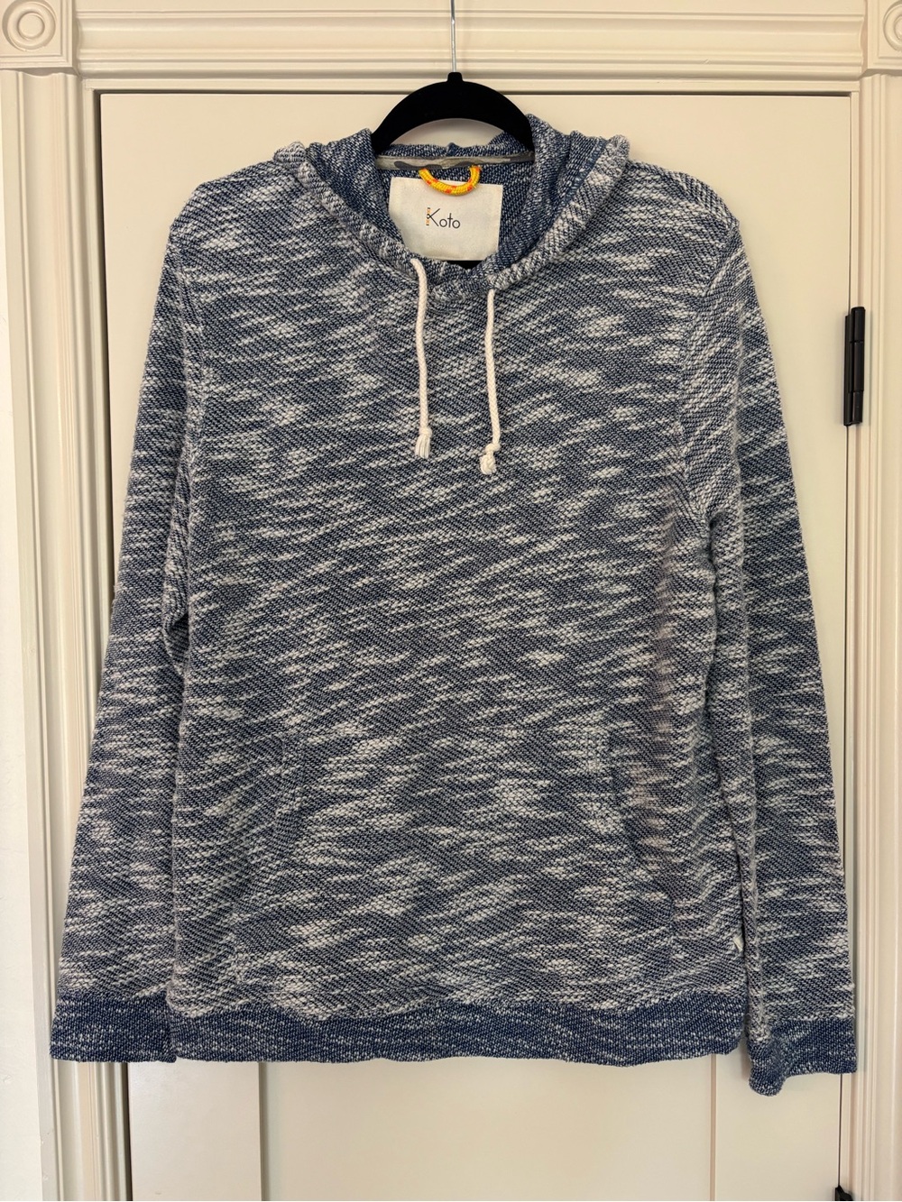 Urban Outfitters Koto Heathered Blue Lightweight Knit Hoodie Fall Size M